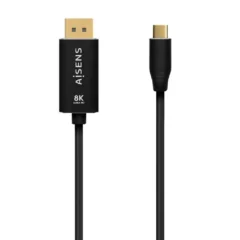 AISENS CABLE CONVERSOR DISPLAYPORT 8K 60HZ A109-0687 USB TIPO-C MACHO - DP M 1.8M NEGRO
