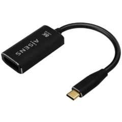 AISENS CONVERSOR A109-0690 USB TIPO-C MACHO - DP H 15CM NEGRO
