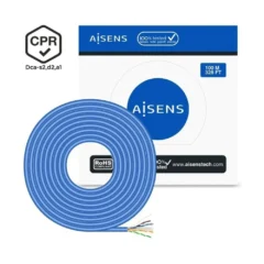 AISENS BOBINA CABLE RJ45 UTP AWG24 LSZH CPR DCA A135-0662 CAT.6 100M AZUL