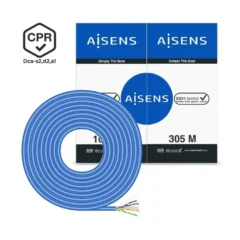 AISENS BOBINA CABLE RJ45 UTP AWG24 LSZH CPR DCA A135-0663 CAT.6 305M AZUL