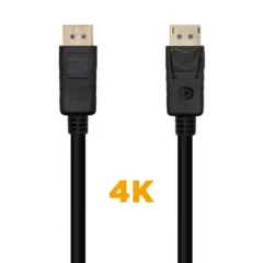 AISENS CABLE DISPLAYPORT 1.2 4K A124-0455 DP M - DP M 1M NEGRO