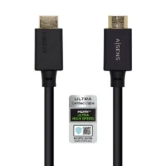 AISENS CABLE HDMI 2.1 8K A150-0420 HDMI MACHO - HDMI MACHO 0.5M CERTIFICADO NEGRO