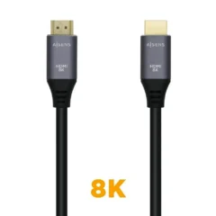 AISENS CABLE HDMI 2.1 8K A150-0426 HDMI MACHO - HDMI MACHO 1M GRIS NEGRO