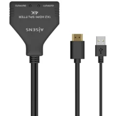 AISENS DUPLICADOR HDMI 4K A123-0654 2 HDMI HEMBRA - HDMI MACHO - USB MACHO 30CM NEGRO