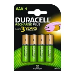 DURACELL PACK DE 4 PILAS AAA HR3-B 1.2V RECARGABLES