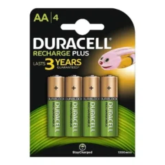 DURACELL PACK DE 4 PILAS AA HR6-B 1.2V RECARGABLES