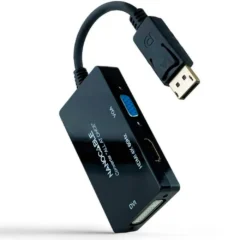 NANOCABLE CABLE DISPLAYPORT 10.16.3301-ALL HDMI HEMBRA - DVI-D HEMBRA - VGA HEMBRA 20CM NEGRO