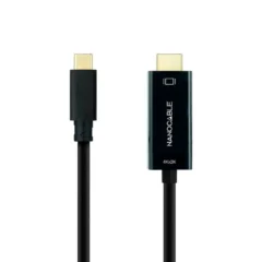 NANOCABLE CABLE CONVERSOR 10.15.5132 USB TIPO-C MACHO - HDMI MACHO 1.8M NEGRO
