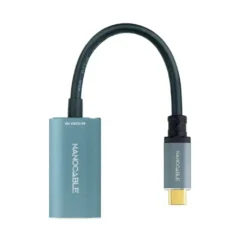NANOCABLE CABLE CONVERSOR 10.16.4104-G USB TIPO-C MACHO - DISPLAYPORT HEMBRA 15CM GRIS