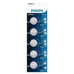 PHILIPS PACK DE 5 PILAS DE BOTON CR2032P5/01B LITHIUM 3V