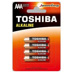 TOSHIBA PACK DE 4 PILAS AAA ALKALINE LR03 1.5V ALCALINAS