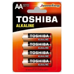 TOSHIBA PACK DE 4 PILAS AA ALKALINE LR6 1.5V ALCALINAS