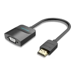 VENTION CONVERSOR 42161 HDMI MACHO - VGA HEMBRA - JACK 3.5 H 15CM NEGRO