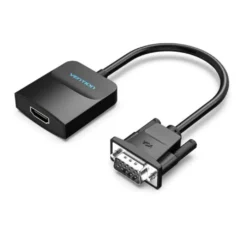 VENTION CABLE CONVERSOR ACNBB VGA MACHO - HDMI HEMBRA 15CM NEGRO