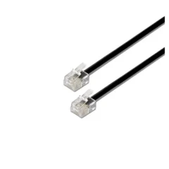 AISENS CABLE DE TELEFONO RJ11 6P4C A143-0319 2M NEGRO