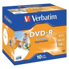 VERBATIM DVD-R IMPRIMIBLE 16X CAJA-10UDS