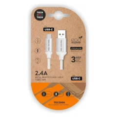 TECH ONE TECH CABLE USB 2.0 TEC2006 USB TIPO-C MACHO - USB MACHO 1M BLANCO