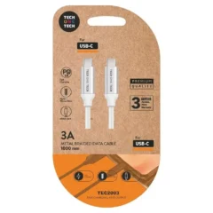 TECH ONE TECH CABLE USB 2.0 TEC2204 USB TIPO-C MACHO - USB TIPO-C MACHO 1M BLANCO