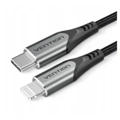 VENTION CABLE USB 2.0 TIPO-C LIGHTNING TACHF USB TIPO-C MACHO - LIGHTNING MACHO 1M GRIS