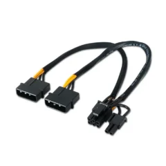 AISENS A131-0165 2X MOLEX MACHO - MOLEX 6+2 PIN MACHO 20CM