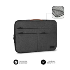 SUBBLIM FUNDA AIR PADDING 360 SLEEVE PARA PORTATILES HASTA 14" GRIS OSCURO