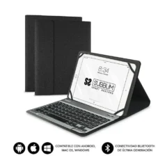 SUBBLIM KEYTAB PRO BT CON TECLADO PARA TABLETS DE 10.1"-10.8" NEGRA