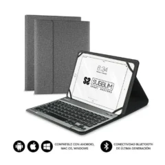 SUBBLIM KEYTAB PRO BT CON TECLADO PARA TABLETS DE 10.1"-10.8" GRIS