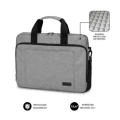 SUBBLIM MALETIN AIR PADDING LAPTOP BAG PARA PORTATILES HASTA 15.6" CINTA PARA TROLLEY GRIS