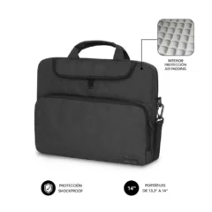 SUBBLIM MALETIN AIR PADDING PARA PORTATILES HASTA 14" GRIS OSCURO