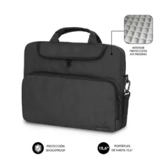 SUBBLIM MALETIN AIR PADDING PARA PORTATILES HASTA 15.6" GRIS OSCURO