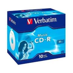 VERBATIM CD-R MUSIC 16X CAJA-10UDS