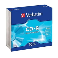 VERBATIM CD-R DATALIFE 52X ESTUCHE DELGADO-10UDS