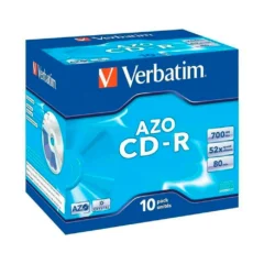 VERBATIM CD-R AZO CRYSTAL 52X CAJA-10UDS