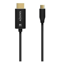 AISENS CABLE CONVERSOR A109-0712 USB TIPO-C M HDMI 8K M 2M NEGRO