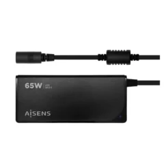 AISENS CARGADOR DE PORTATIL ASLC-65WAUTO-BK 65W AUTOMATICO 9 CONECTORES VOLTAJE 18.5-20V 1 USB QC3.0