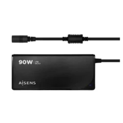AISENS CARGADOR DE PORTATIL ASLC-90WAUTO-BK 90W AUTOMATICO 12 CONECTORES VOLTAJE 15-20V 1 USB QC3.0