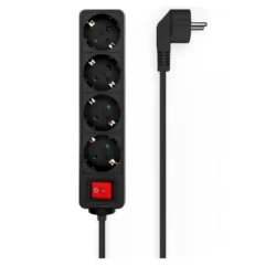 AISENS A154-0650 REGLETA 4 TOMAS 1.4M NEGRO