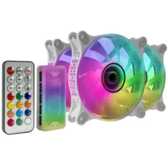 MARS GAMING MF-3DKITW PACK 3 12CM + HUB + MANDO ARGB BLANCO