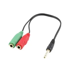 EWENT CABLE AUDIO JACK 3,5/M-2 JACK 3,5/H -0,15MT