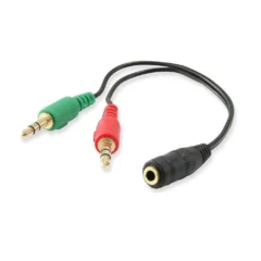 EWENT CABLE AUDIO JACK 3,5/H-2 JACK 3,5/M - 0,15MT