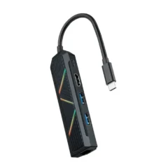 NANOCABLE 10.16.0501 HUB USB-C 5 EN 1 USB-A + USB-C + HDMI + RJ45