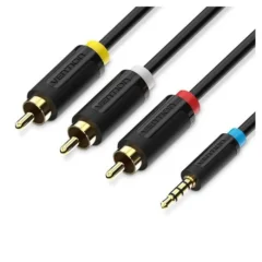 VENTION BCBBG JACK 3.5 MACHO - 3X RCA MACHO 1.5M NEGRO