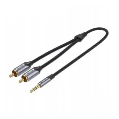 VENTION BCNBH JACK 3.5 MACHO - 2X RCA MACHO 2M GRIS