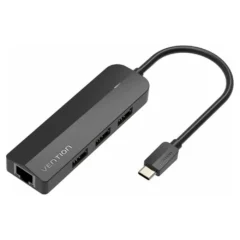 VENTION TGOBB DOCKING TIPO-C 3XUSB 1XRJ45 1X MICRO B PD NEGRO
