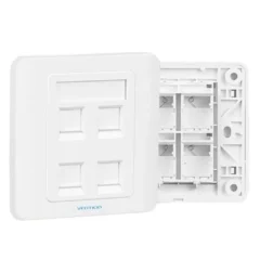 VENTION IFCW0 PLACA DE PARED TIPO 86 4 PUERTOS RJ45