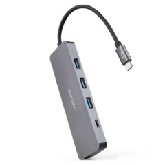 NANOCABLE 10.16.4409 HUB USB-C 3XUSB 1XUSB TIPO-C GRIS