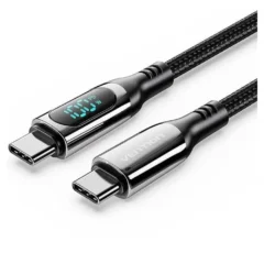 VENTION TAYBAV USB TIPO-C/M - USB TIPO-C/M 1.2M CON LED NEGRO