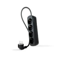 Nanocable 10.37.0004-NS-BK Regleta 4 Tomas de Corriente 1.4m Negra