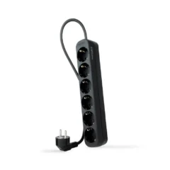 Nanocable 10.37.0006-NS-BK Regleta 6 Tomas de Corriente 1.4m Negra