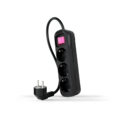 Nanocable 10.38.0003-BK Regleta 3 Tomas de Corriente 1.4m Negra